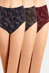 Incare High Rise Full Coverage Hipster Panty (Pack of 3) - Multicolor — thumbnail 1